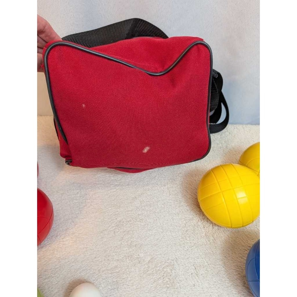 Franklin Bocce Ball Set Red Carry Bag 8 Balls + Pallino Included - Picture 8 of 14